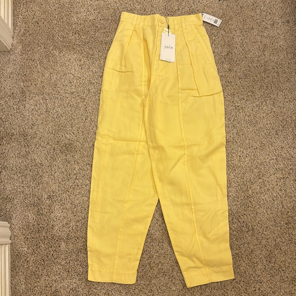 Joie Yellow Nat Pant 00 Brand New